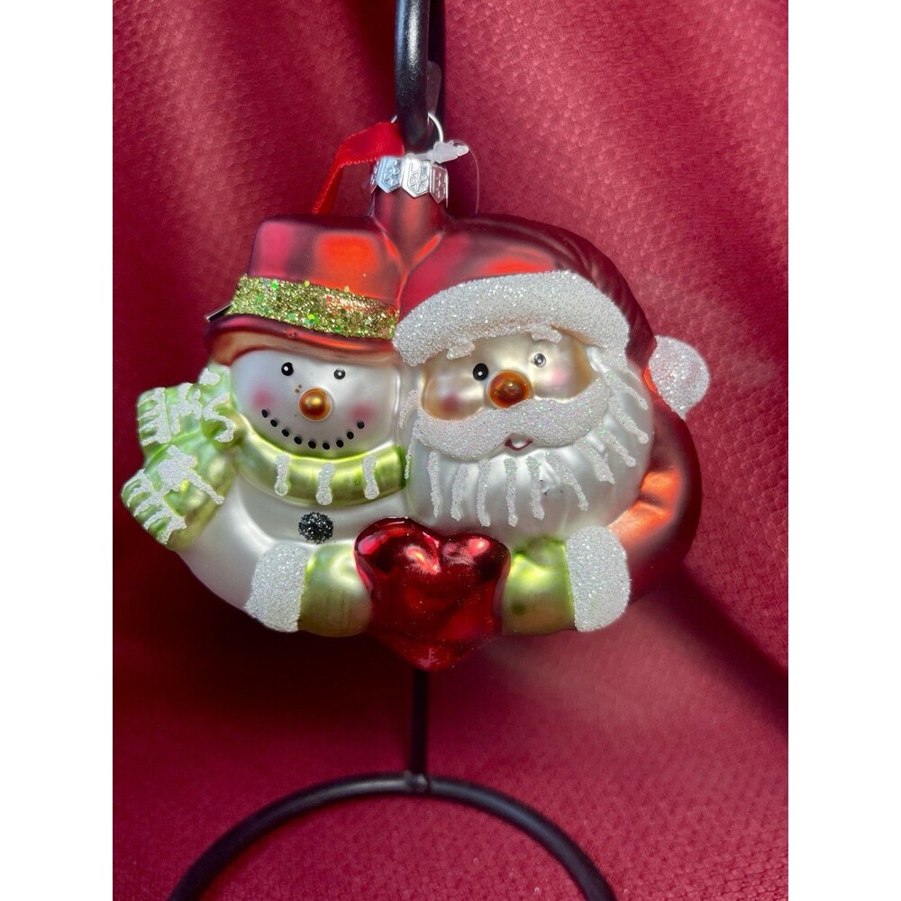 Santa and Snowman- Robert Stanley 2018 Ornament